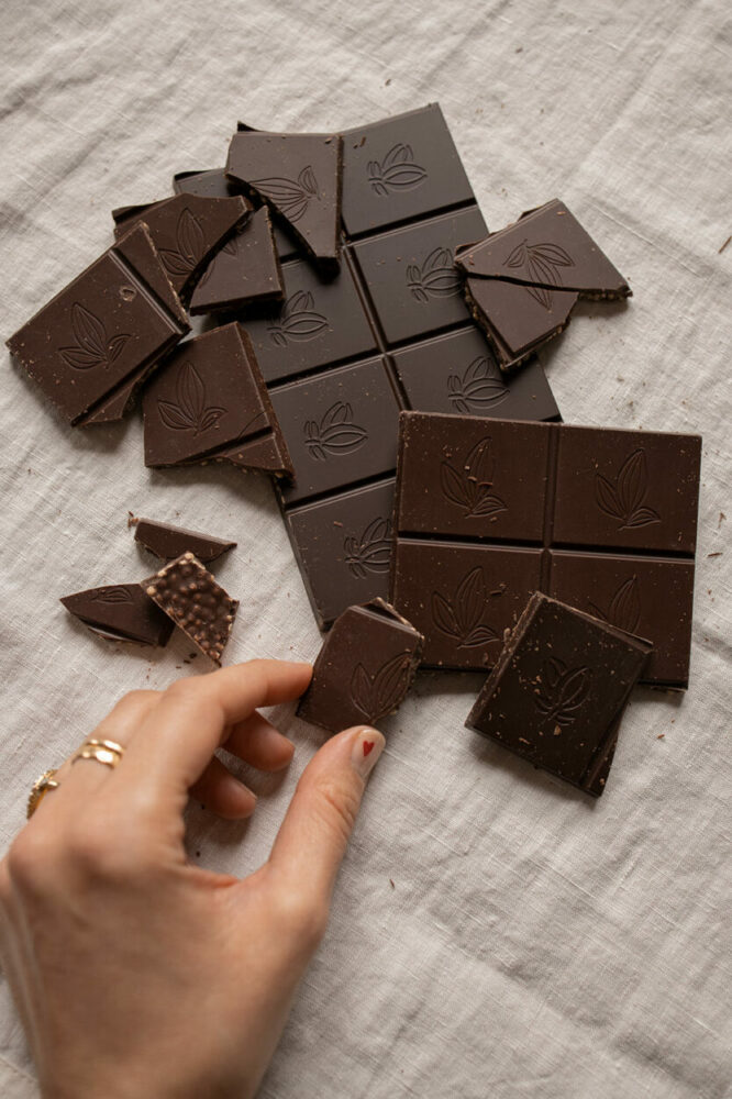 Assortiment tablettes de chocolat bio